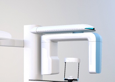 CBCT scanner with grey background